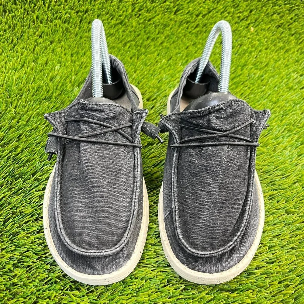 Hey Dude Wendy L Womens Size 5 Black Walking Breathable‎ Shoes Slip Ons